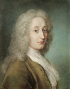 Portrett av Antoine Watteau (1684-1721) (pastell på papir)